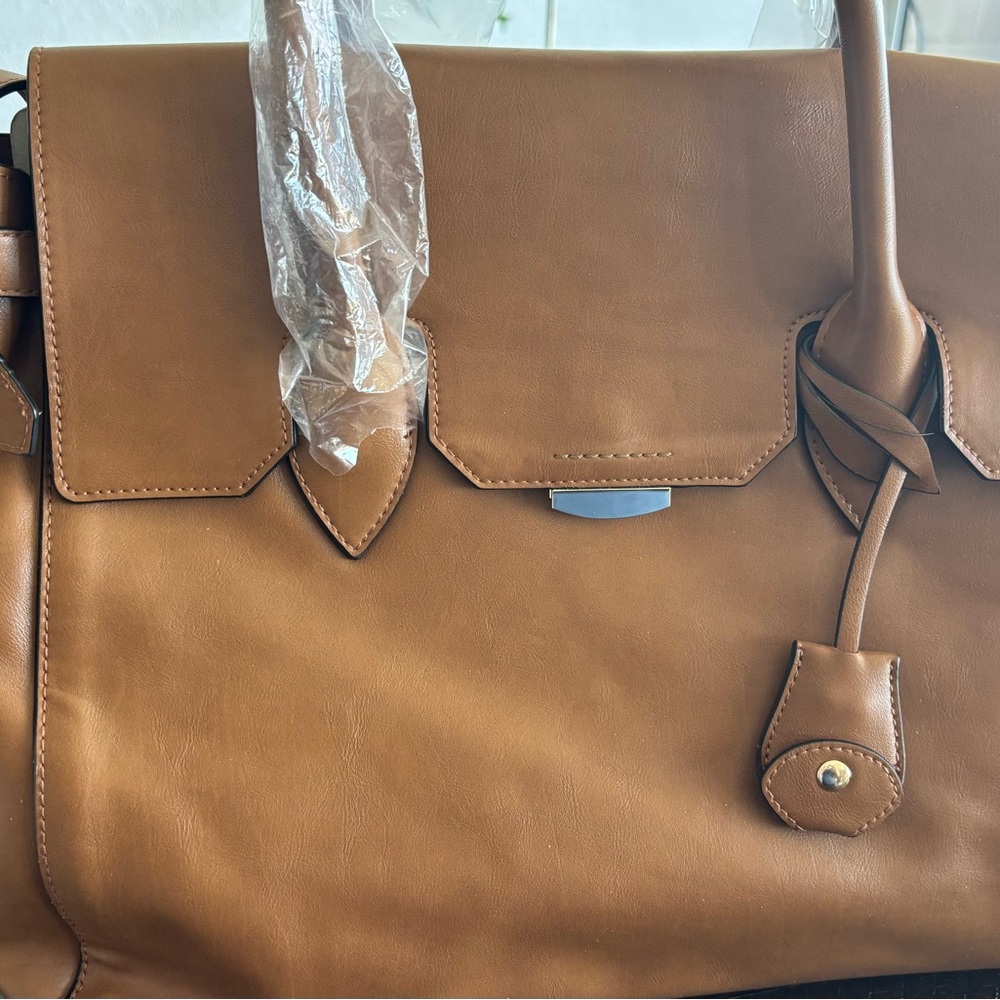 The Limited Tan Leather Satchel